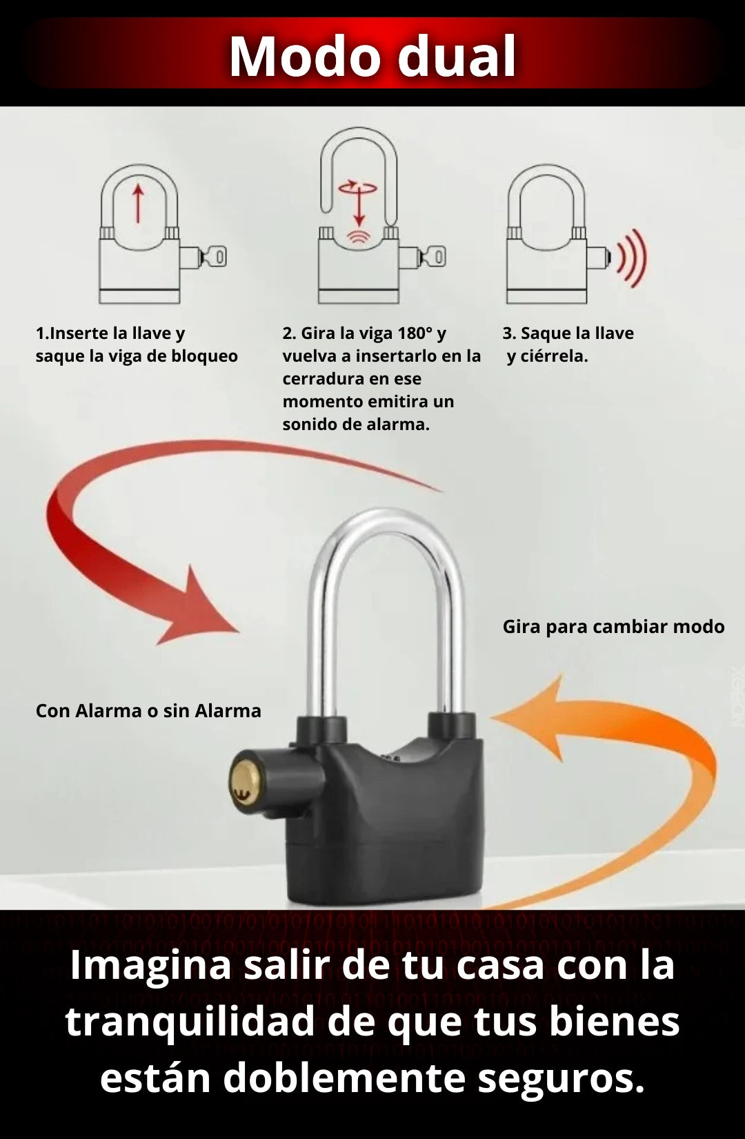 Alarmax® Candado con alarma 🔐