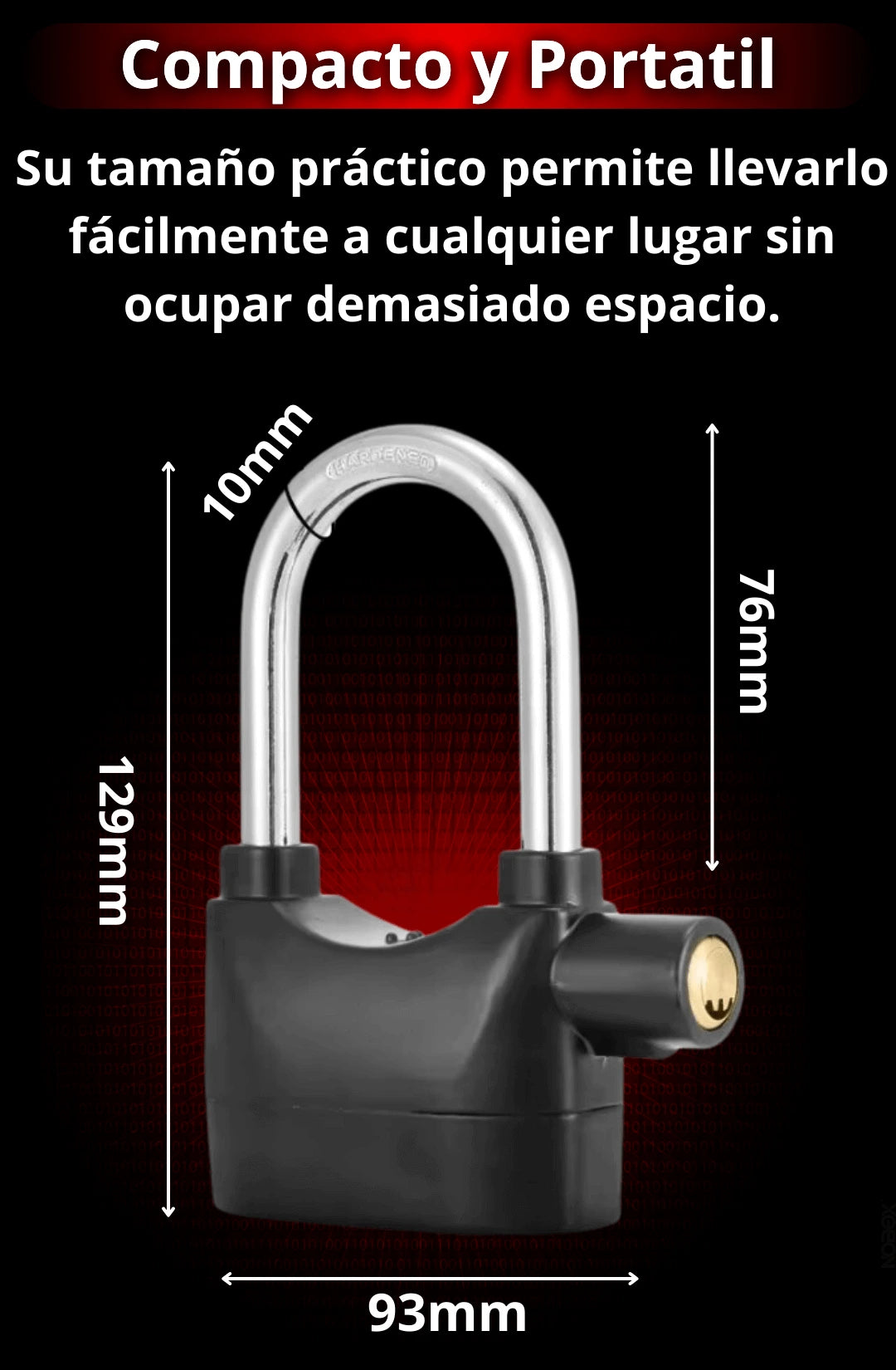 Alarmax® Candado con alarma 🔐