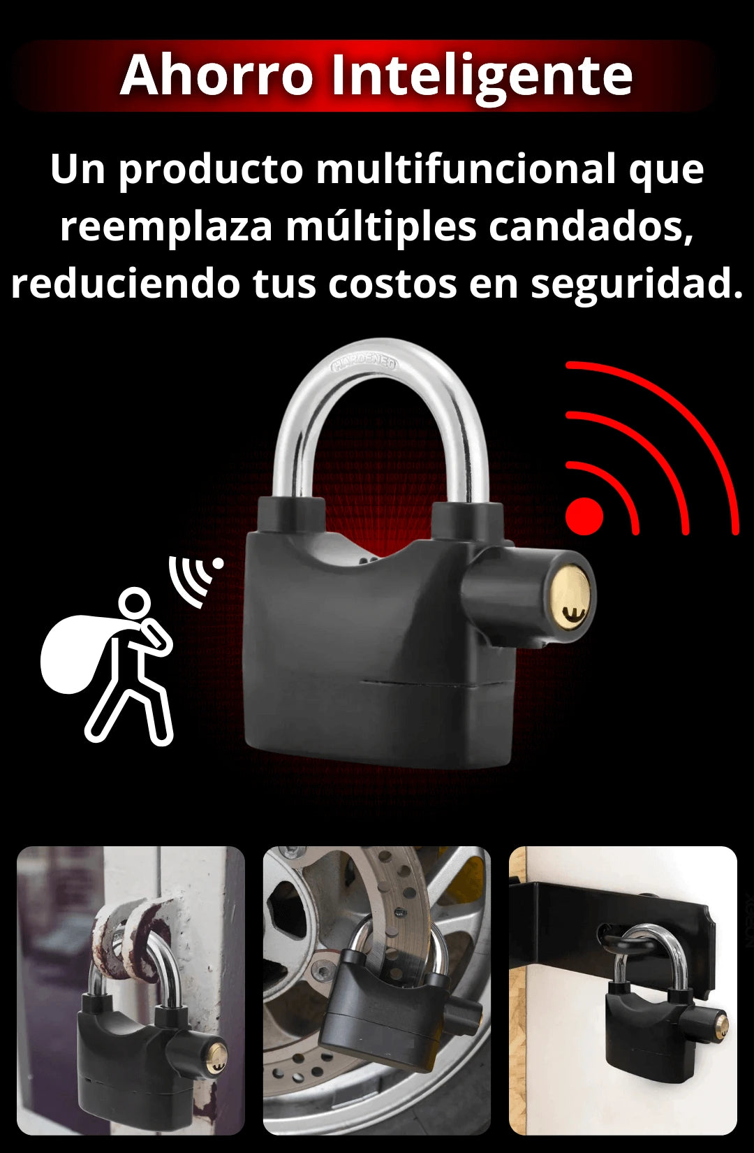 Alarmax® Candado con alarma 🔐